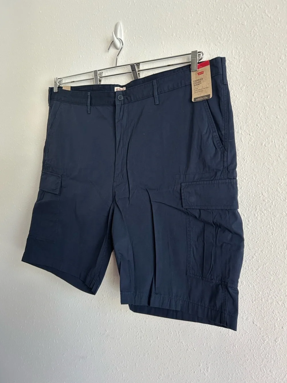 Levi's Cargo Shorts Big Men's Size 50 Blue Twill Cotton Loose Fit